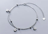 925 Silver Crown Princess Zirconia Anklet Bracelet GTLS789