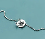 925 Sterling Silver Lucky Beads & Disc Coin Chain Bracelet GTLS830