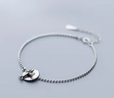 925 Sterling Silver Lucky Beads & Disc Coin Chain Bracelet GTLS830