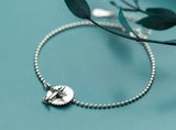 925 Sterling Silver Lucky Beads & Disc Coin Chain Bracelet GTLS830