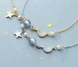 925 Silver Moonstone & Crescent Moon Bracelet Tassel GTLS932
