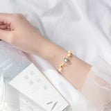 925 Silver Moonstone & Crescent Moon Bracelet Tassel GTLS932