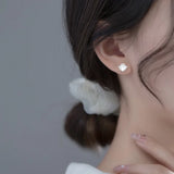 925 Sterling Silver Shell Conch Cowry Piercing Stud Earrings