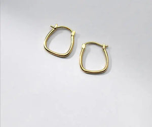 925 Sterling Silver U-Shape Hoop Earrings C-G8684