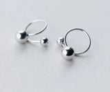 925 Sterling Silver Double Polished Round Ear Earrings