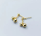 925 Sterling Silver Lucky Rounds Ear Stud Earrings