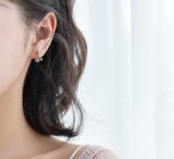 925 Sterling Silver Lucky Rounds Ear Stud Earrings