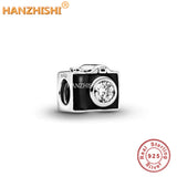925 Silver Camera Dangle Charm Bead for Bracelet Bangle
