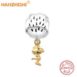 925 Sterling Silver Dog Dangle Charm Bead for Bracelet Bangle