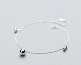 925 Sterling Silver Bead Anklet Bracelet GTLS690