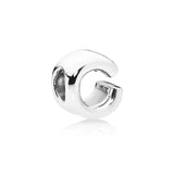 925 Silver Alphabet Bead Charm 3MM Moment Bracelet DIY Jewelry