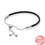 925 Silver Snake Chain Slider Bracelet for Women