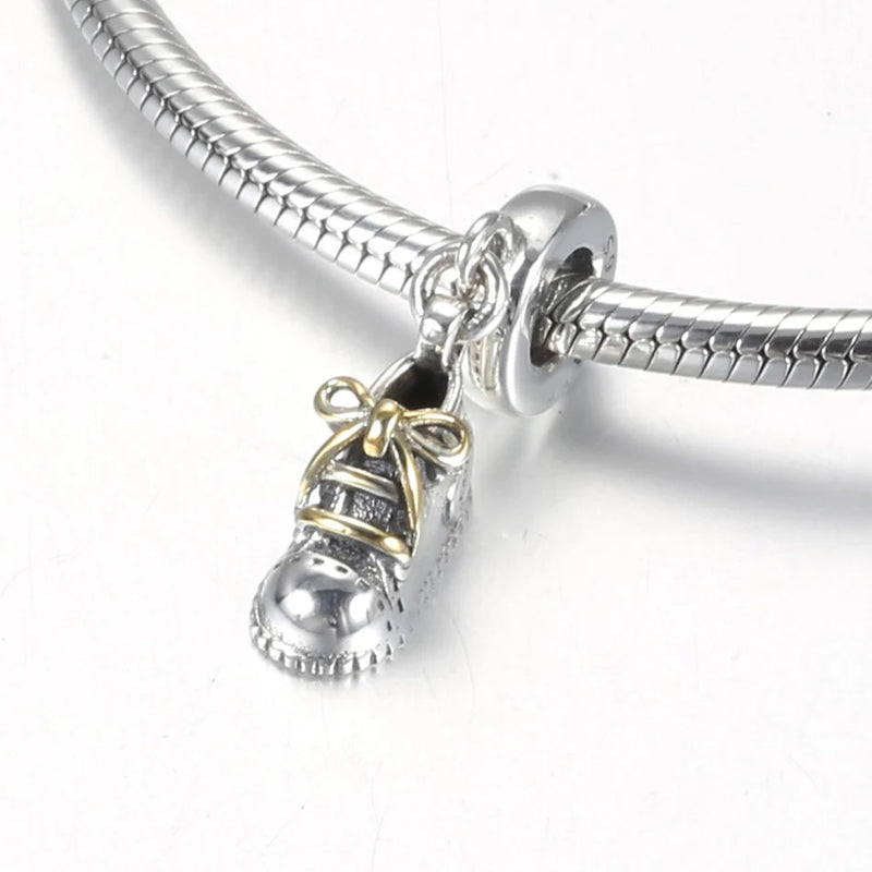S925 Baby Shoe Dangle Charm for Bracelet & Bangle DIY