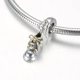 S925 Baby Shoe Dangle Charm for Bracelet & Bangle DIY