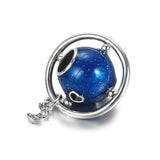 S925 Earth & Moon Dangle Charm for Bracelet DIY Jewelry