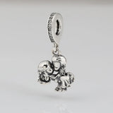 S925 Couple Dangle Charm for Bracelet, DIY Jewelry