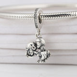 S925 Couple Dangle Charm for Bracelet, DIY Jewelry