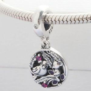 S925 Silver Bead Always By Your Side Pendant Charm