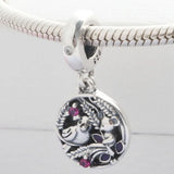 S925 Silver Bead Always By Your Side Pendant Charm