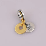 S925 Silver Love Heart CZ Bead Charm for Women Bracelet Bangle