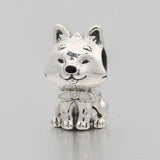 S925 Silver Dog Charm for Bracelet Bangle DIY Jewelry