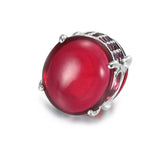 S925 Silver Bead Fuchsia Rose Charm for Bracelet Bangle