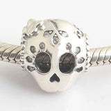 S925 Silver Skull Charm for Lady Bracelet