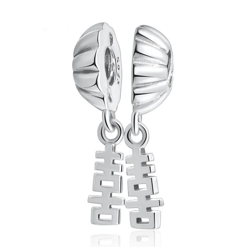 S925 Silver Bead DIY Jewelry Wedding Dangle Charm Bracelet Bangle