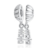 S925 Silver Bead DIY Jewelry Wedding Dangle Charm Bracelet Bangle