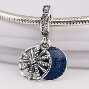 S925 Enamel Dazzling Wishes Crystal Pendant Charm for Women