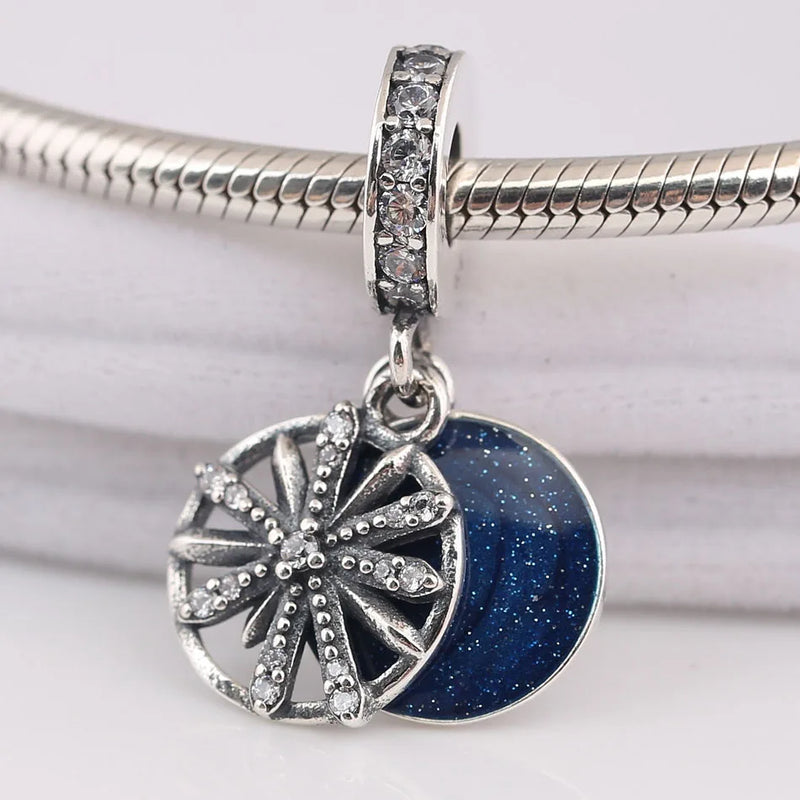 S925 Enamel Dazzling Wishes Crystal Pendant Charm for Women