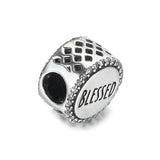 S925 Silver Bead Openwork Charm Bracelet Bangle