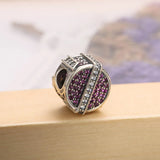 S925 Silver Bead Red Charm for Bracelet Bangle