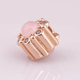 S925 Silver Bead Rose Heraldic Radiance With Crystal Charm Bracelet