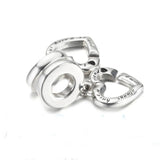 S925 Silver Bead Sister Heart Pendant Charm for Bracelet Bangle