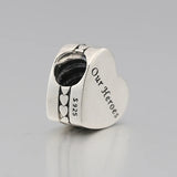 S925 Silver Bead Heros Charm for Lady Bracelet Bangle DIY Jewelry