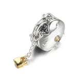 S925 Silver Bead Heart & Lock Charm for Bracelet Bangle