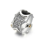 S925 Silver Bead Heart & Lock Charm for Bracelet Bangle