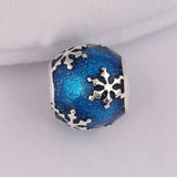 S925 Silver Bead Wintry Delight Charm Midnight Enamel Beads
