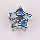 S925 Silver Beads Bright Star Charm Multi-Colored Crystals Bracelet