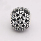 S925 Silver Snow Flurry Charm Clear CZ Bracelet Bangles