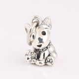 S925 Silver Bull Terrier Puppy Pendant Charm