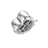 S925 Silver Charm Thank You Mum Heart Bead DIY Jewelry
