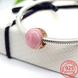 925 Silver Heart Earphone Charm for Bracelet Necklace Girl Gift Jewelry