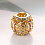 S925 Silver Charm with Crystals & Pink CZ for Women Bracelet