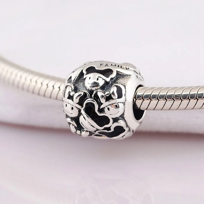 S925 Silver DIY Jewelry Family Boys Charm for Lady Bracelet