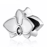 S925 Silver Dangle Petas Clover Lucky Charm Bead for Women Bracelet Bangle