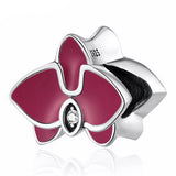 S925 Silver Dangle Petas Clover Lucky Charm Bead for Women Bracelet Bangle