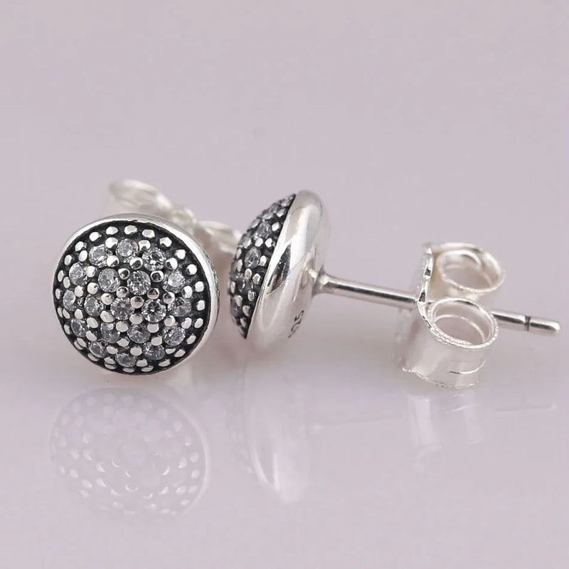 S925 Crystal Studs Earrings Lady Jewelry