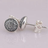 S925 Crystal Studs Earrings Lady Jewelry